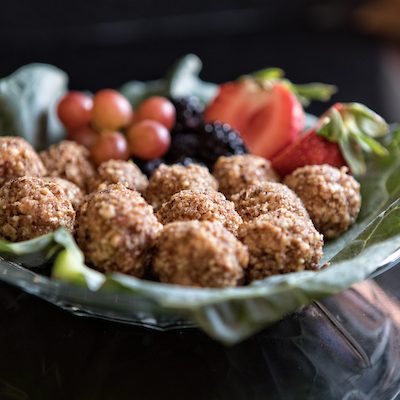 Meatball appetizer for buffet style luncheon